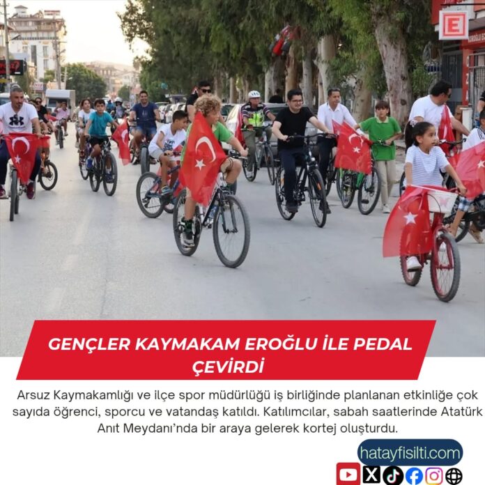 Gençler kaymakam Eroğlu ile pedal çevirdi