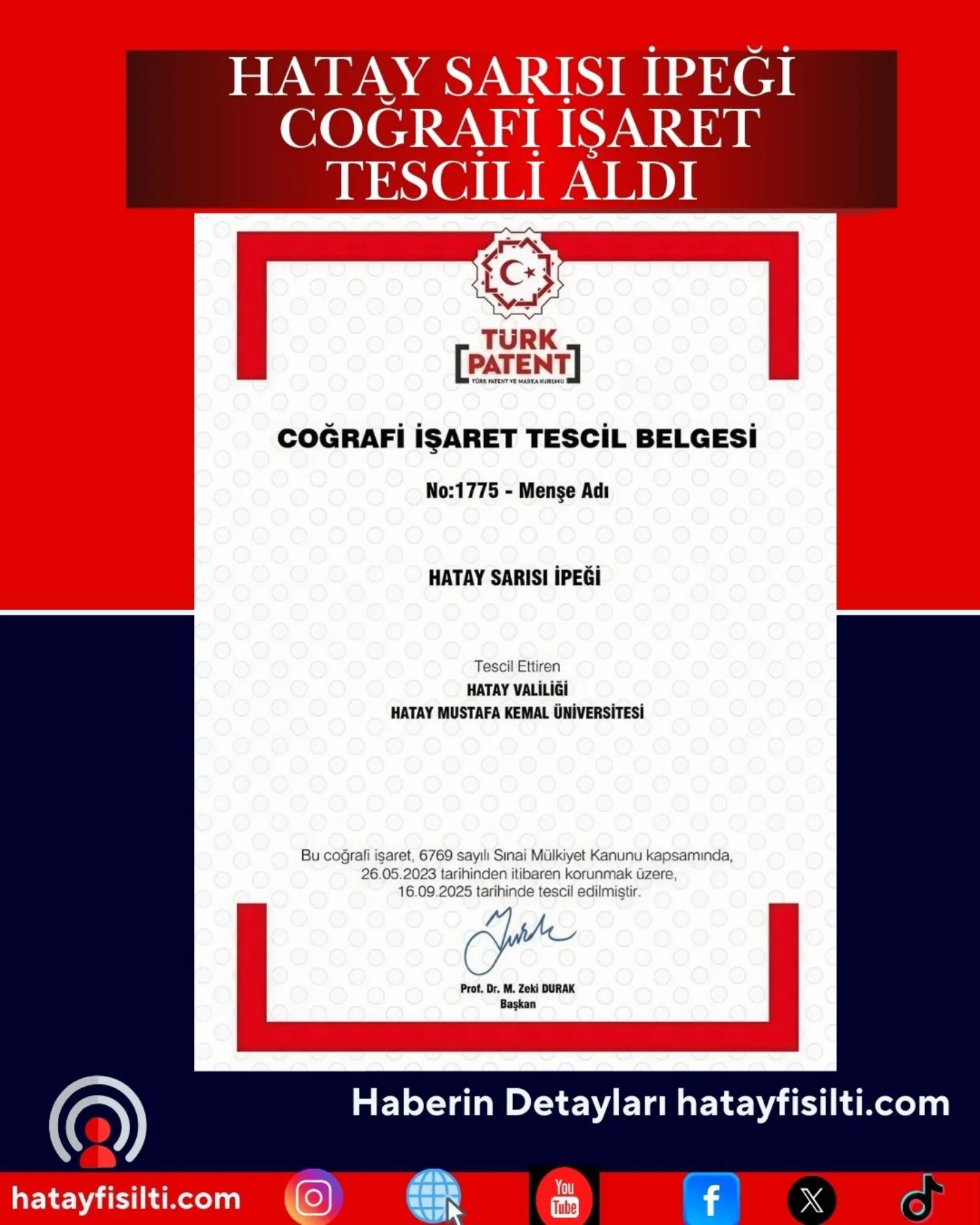 Hatay Sarısı İpeği Coğrafi İşaret Tescili Aldı