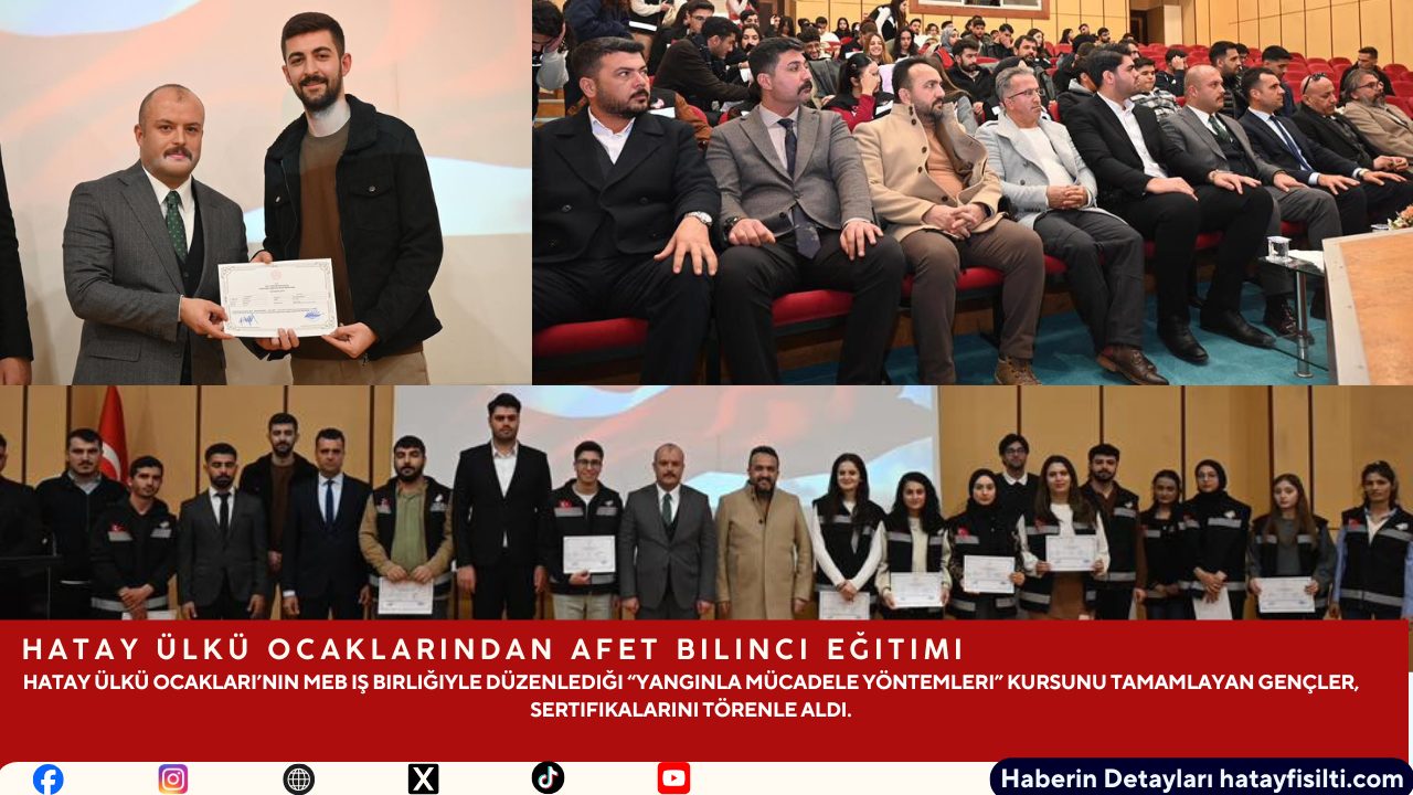 Hatay Ülkü Ocaklarından Afet Bilinci Eğitimi