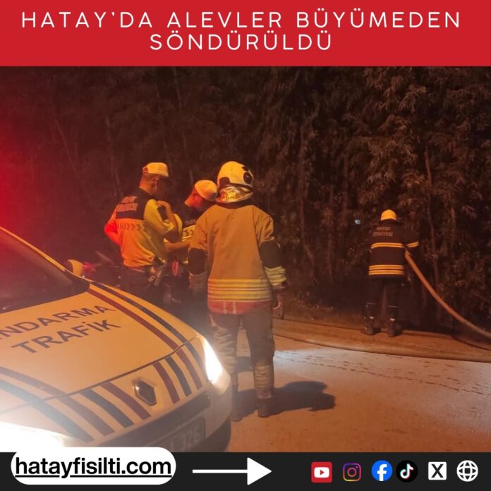Hatay Büyükşehir Belediyesi itfaiyesi yangına müdahale etti