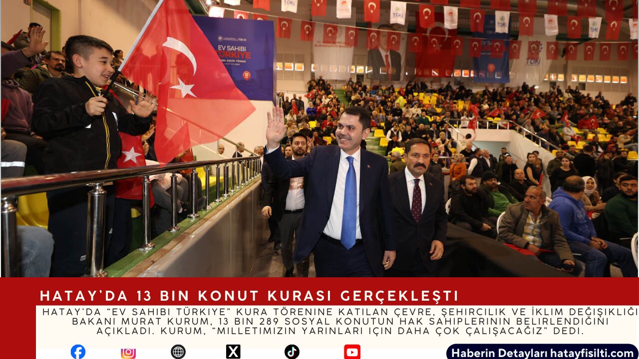 Hatay’da 13 Bin Konut Kurası Gerçekleşti