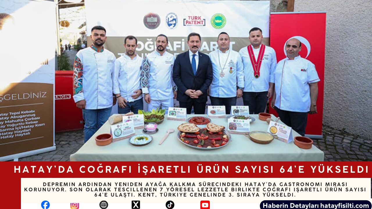 Hatay’da Coğrafi İşaretli Ürün Sayısı 64’e Yükseldi