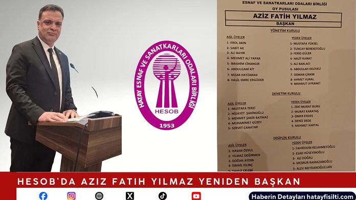 HESOB’da Aziz Fatih Yılmaz Yeniden Başkan
