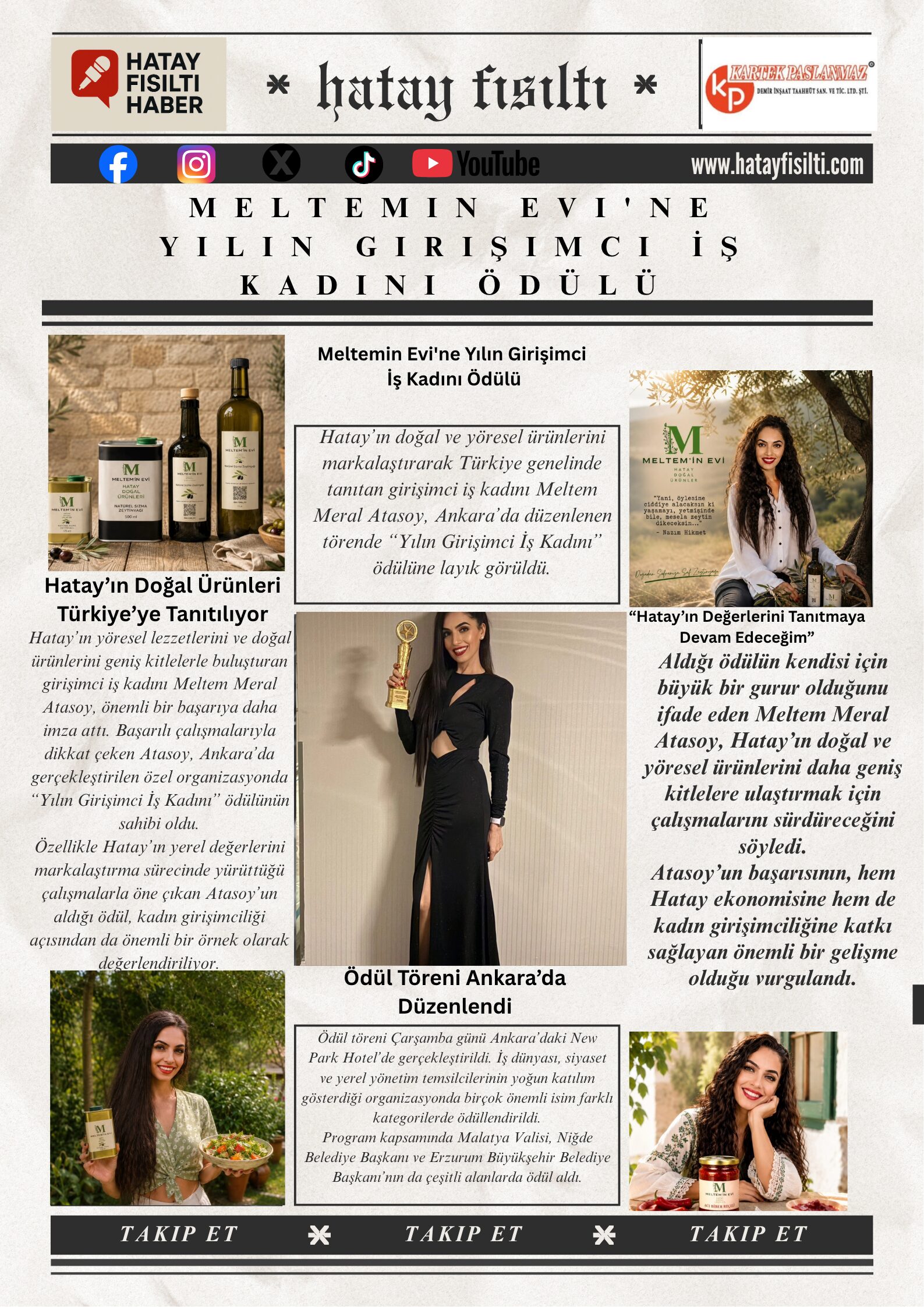 Meltemin Evi'ne Yılın Girişimci İş Kadını Ödülü